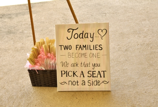 family sign at wedding-web